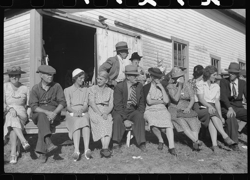 Spectators at the "World's Fair" in Tunbridge, Vermont