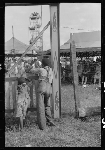 Untitled photo, possibly related to: At the Greene County fair, Greensboro, Georgia. White schoolchildren were admitted free one day, Negro schoolchildren the next