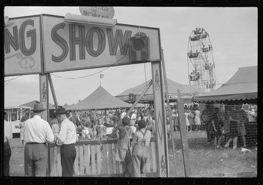 Untitled photo, possibly related to: At the Greene County fair, Greensboro, Georgia. White schoolchildren were admitted free one day, Negro schoolchildren the next