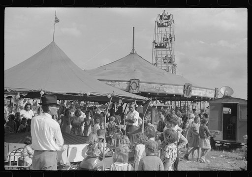 Untitled photo, possibly related to: At the Greene County fair, Greensboro, Georgia. White schoolchildren were admitted free one day, Negro schoolchildren the next