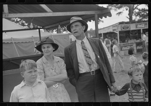Family at the Greene County fair in Greensboro, Georgia
