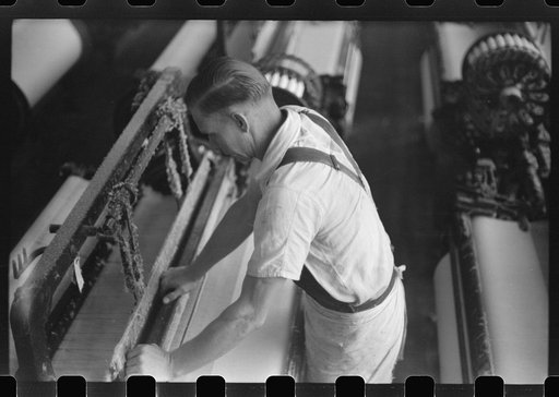 Untitled photo, possibly related to: At the Mary-Leila cotton mill in Greensboro, Georgia