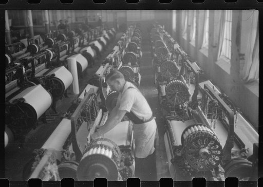 Untitled photo, possibly related to: At the Mary-Leila cotton mill in Greensboro, Georgia