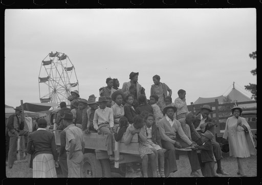Untitled photo, possibly related to: Negro schoolchildren came to the Greene County fair in trucks.  Greensboro, Georgia