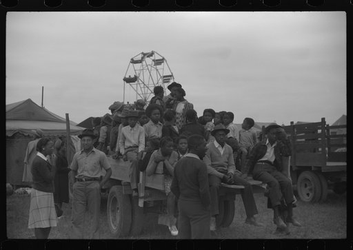 Untitled photo, possibly related to: Negro schoolchildren came to the Greene County fair in trucks.  Greensboro, Georgia