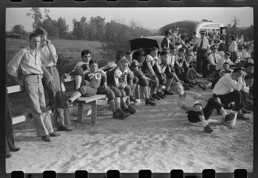 Untitled photo, possibly related to: Greensboro, Greene County, Georgia. Football game