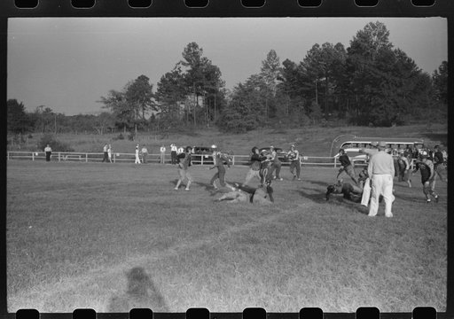 Untitled photo, possibly related to: Greensboro, Greene County, Georgia. Football game