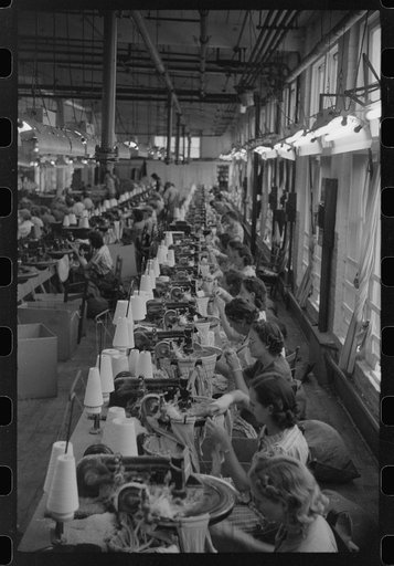Untitled photo, possibly related to: Union Point, Greene County, Georgia. Union Point hosiery mill