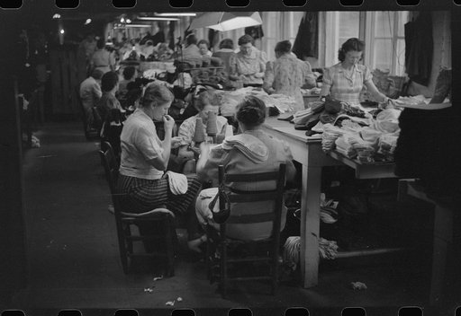 Untitled photo, possibly related to: Union Point, Greene County, Georgia. Union Point hosiery mill