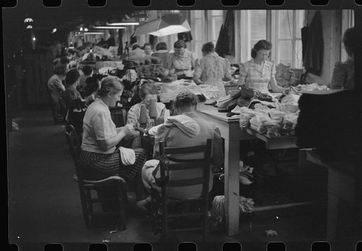 Untitled photo, possibly related to: Union Point, Greene County, Georgia. Union Point hosiery mill