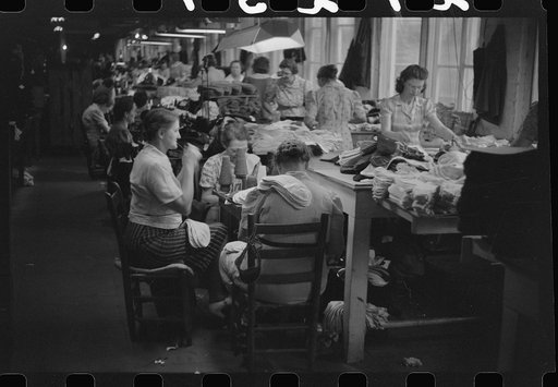 Untitled photo, possibly related to: Union Point, Greene County, Georgia. Union Point hosiery mill