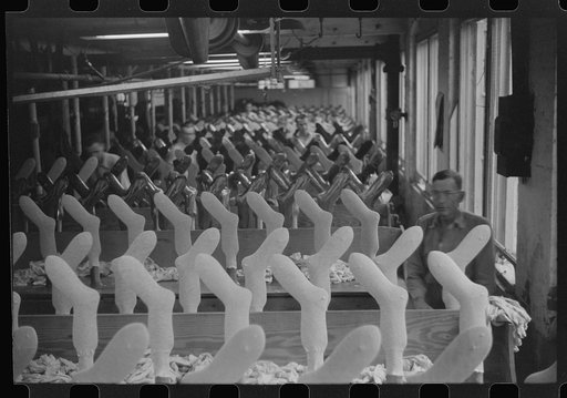 Untitled photo, possibly related to: Union Point, Greene County, Georgia. Union Point hosiery mill