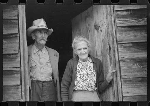 Greene County, Georgia. Old couple who receive old-age pension assistance
