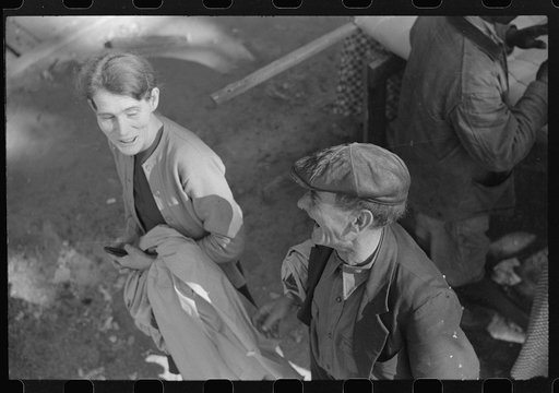 Greensboro, Greene County, Georgia. At a surplus commodities mattress-making project