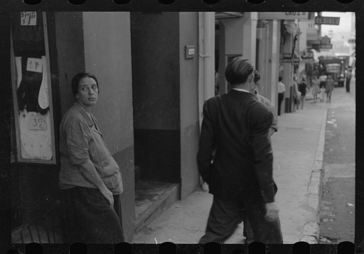 Untitled photo, possibly related to: Woman who asks for alms in the streets of San Juan, Puerto Rico