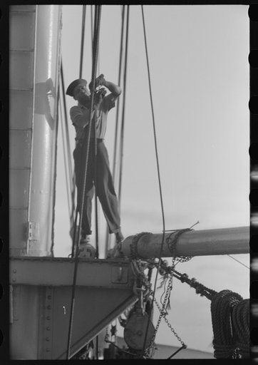 Aboard the S.S. Coamo at sea two days out of New York