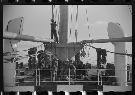 Aboard the S.S. Coamo at sea two days out of New York