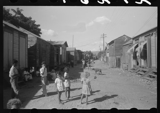 Street in slum area known as "El Machuelitto," in Ponce, Puerto Rico