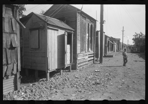 Street in slum area known as "El Machuelitto," in Ponce, Puerto Rico