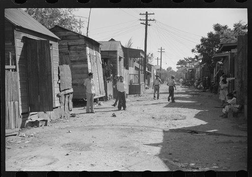 Street in the slum area known as "El Machuelitto" in Ponce, Puerto Rico