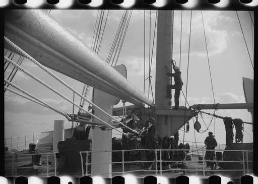 Aboard the S.S. Coamo at sea two days out of New York