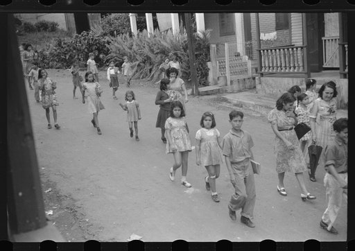 Untitled photo, possibly related to: Children coming home from school, Barranquitas, Puerto Rico