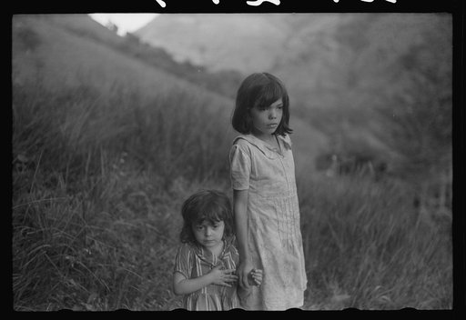 Children who live on a hill farm near Corozal, Puerto Rico