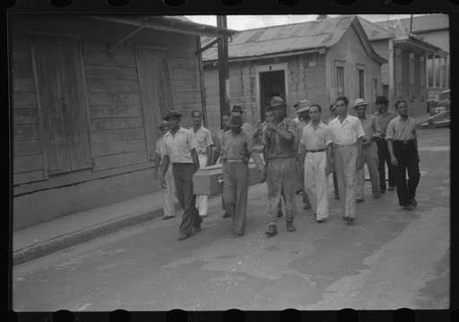 Funeral procession in Manati, Puerto Rico