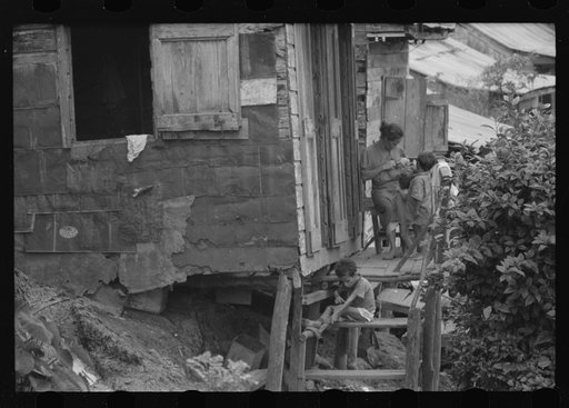 House in slum area in Orocovis, Puerto Rico