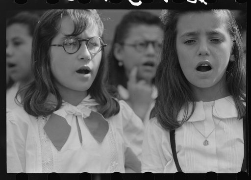 Untitled photo, possibly related to: Glee club singing at a party for tenant purchase FSA (Farm Security Administration) borrowers in Corozal, Puerto Rico