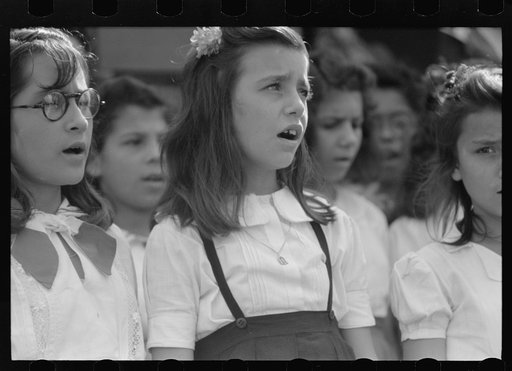 Untitled photo, possibly related to: Glee club singing at a party for tenant purchase FSA (Farm Security Administration) borrowers in Corozal, Puerto Rico