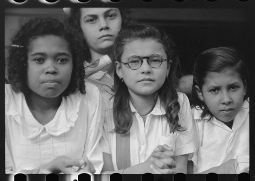 Girls of the glee club which sang at the celebration of tenant purchase FSA (Farm Security Administration) borrowers near Corozal, Puerto Rico
