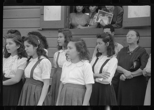 Untitled photo, possibly related to: Glee club singing at a party for tenant purchase FSA (Farm Security Administration) borrowers in Corozal, Puerto Rico