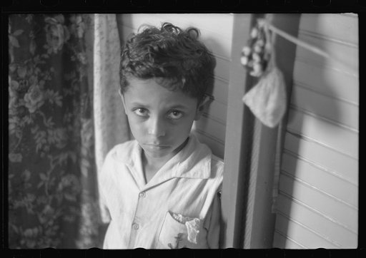 Farmer's child in the hill country near Corozal, Puerto Rico