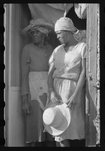 Old woman living in one of the slum "villages" in the northwestern part of the island. St. Croix, Virgin Islands