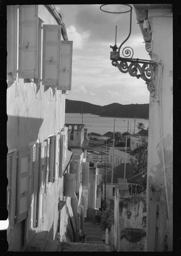 Looking toward the harbor in Charlotte Amalie, St. Thomas, Virgin Islands