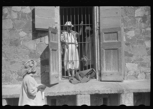 Untitled photo, possibly related to: Charlotte Amalie, St. Thomas Island, Virgin Islands. An inmate of the insane asylum at the hospital