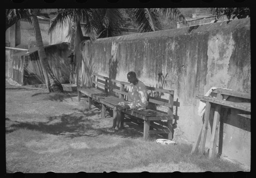Untitled photo, possibly related to: Charlotte Amalie, St. Thomas Island, Virgin Islands. An inmate of the insane asylum at the hospital
