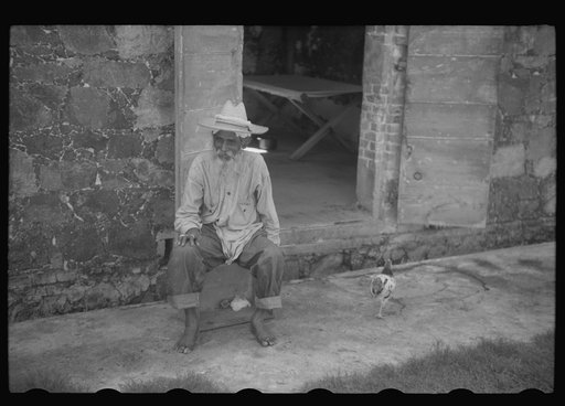 Untitled photo, possibly related to: Charlotte Amalie, St. Thomas Island, Virgin Islands. One of the inmates of the insane asylum at the hospital. He is an alien of Indian nationality, but cannot be sent back to India because of the expense and war conditions