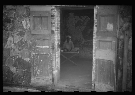 Untitled photo, possibly related to: Charlotte Amalie, St. Thomas Island, Virgin Islands. One of the inmates of the insane asylum at the hospital. He is an alien of Indian nationality, but cannot be sent back to India because of the expense and war conditions