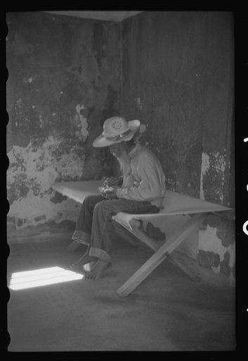 Untitled photo, possibly related to: Charlotte Amalie, St. Thomas Island, Virgin Islands. One of the inmates of the insane asylum at the hospital. He is an alien of Indian nationality, but cannot be sent back to India because of the expense and war conditions