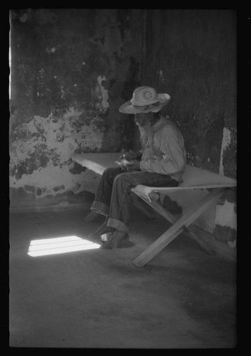 Untitled photo, possibly related to: Charlotte Amalie, St. Thomas Island, Virgin Islands. One of the inmates of the insane asylum at the hospital. He is an alien of Indian nationality, but cannot be sent back to India because of the expense and war conditions