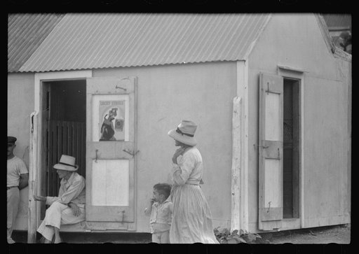 French Village, a small settlement on St. Thomas Island, Virgin Islands. Street scene