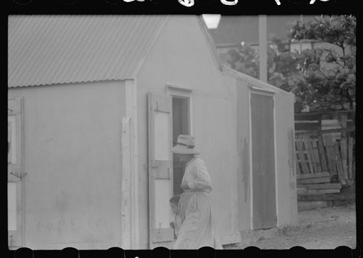 Untitled photo, possibly related to: French Village, a small settlement on St. Thomas Island, Virgin Islands. Street scene