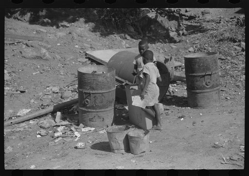 Untitled photo, possibly related to: Charlotte Amalie, St. Thomas Island, Virgin Islands. Children in one of the slum areas