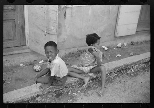 Untitled photo, possibly related to: Charlotte Amalie, St. Thomas Island, Virgin Islands. Children playing in the street