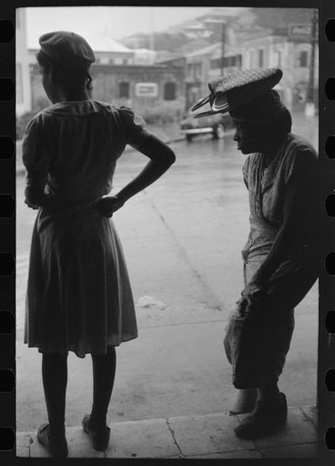 Untitled photo, possibly related to: Charlotte Amalie, St. Thomas Island, Virgin Islands. A rainy day on the main square