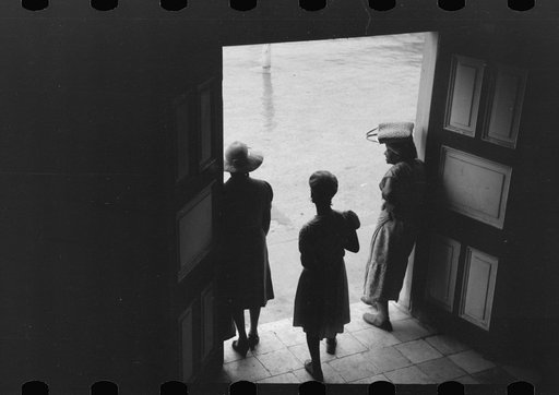Untitled photo, possibly related to: Charlotte Amalie, St. Thomas Island, Virgin Islands. A rainy day on the main square