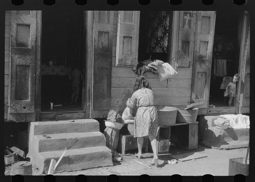 Charlotte Amalie, St. Thomas Island, Virgin Islands. A slum area