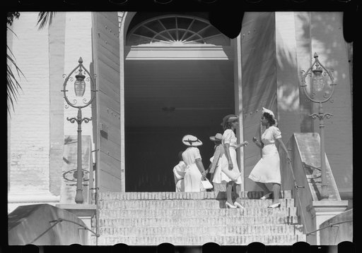 Untitled photo, possibly related to: Charlotte Amalie, St. Thomas Island, Virgin Islands. After the morning service on Christmas day